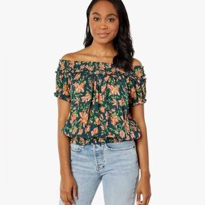 Free People One Suki blouse in garden combo size medium